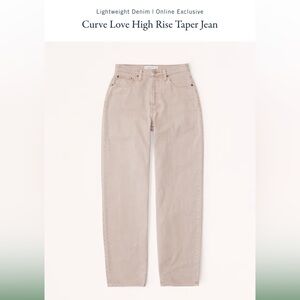 Curve Love High Rise Taper Jean - Abercrombie - tags on